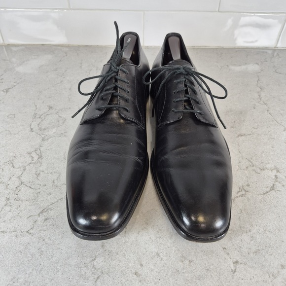 HUGO BOSS Size 11 Leather Derby Oxford Shoes Black 50190694‎ main image 7